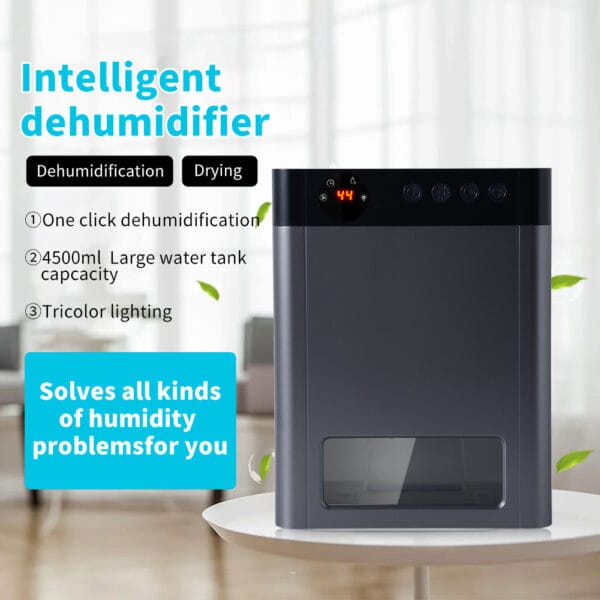 Household Digital LED Display Color Light Low Noise Warm Light Humidity display Timing Removable Water Tank Dehumidifier - Image 6