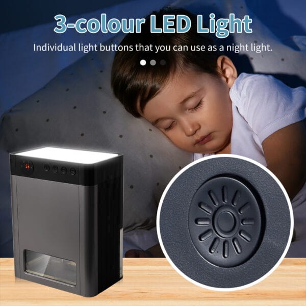 Household Digital LED Display Color Light Low Noise Warm Light Humidity display Timing Removable Water Tank Dehumidifier - Image 4