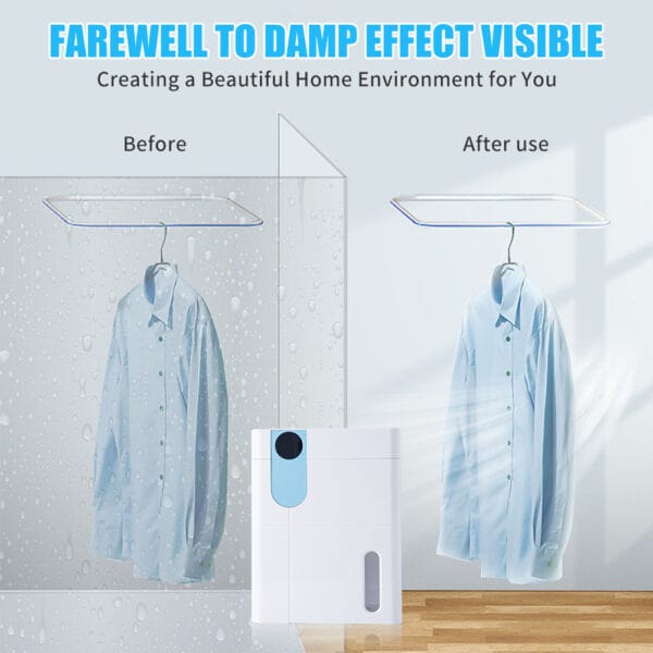 Household Small Semiconductor Portable Dehumidifier Color Light Low Noise Timing Removable Water Tank Dehumidifier - Image 4